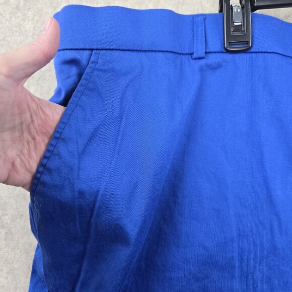 George Womens Capri Pants Bright Blue Size 26W Straight Leg Cotton Blend Stretch - Picture 4 of 7